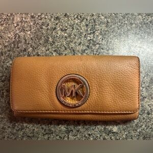 Michael Kors pebble leather snap front wallet